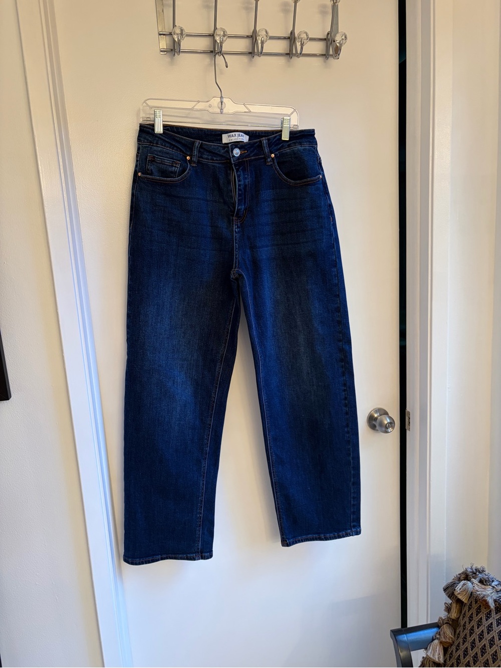 Jeans by Wax Jean Collection Fitted waist and hips baggy legs size30